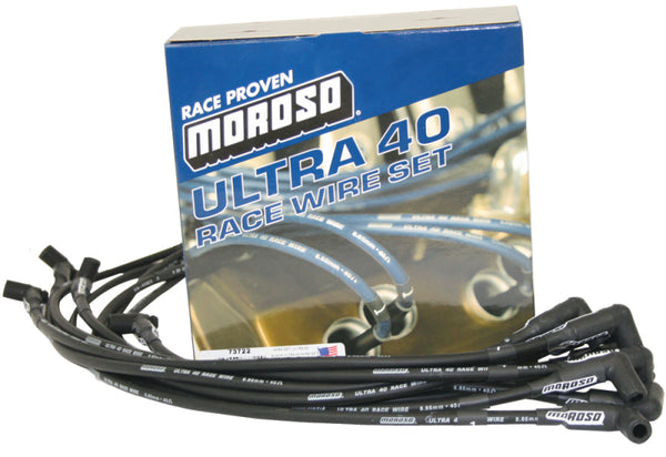 Moroso Jeu de fils d'allumage Chevrolet Small Block (Sprint Car) - Ultra 40 - non gainé - HEI - noir