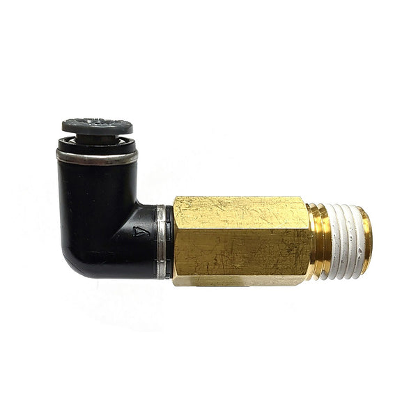 Ridetech Suspension Airline Fitting, Extended 1/4" NPT to 1/4" Swivel Elbow (FIT4800)