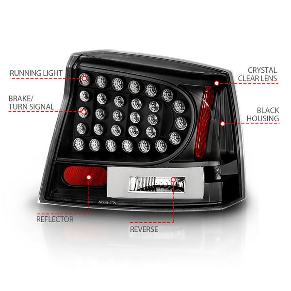 ANZO USA - Tail Light Assembly - 321014 — 2006-2008 Dodge Charger