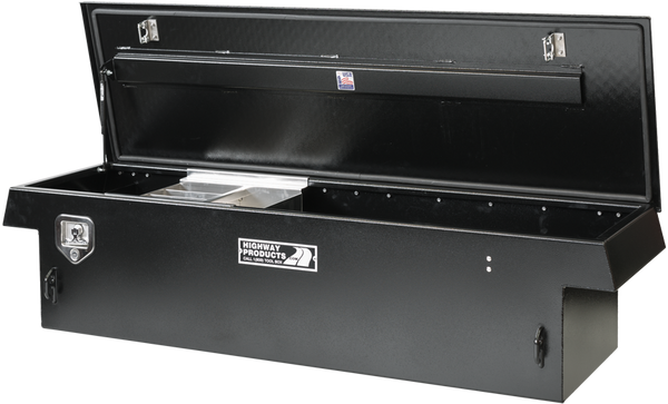 Highway Product 70 X 16 X 20 Single Lid Tool Box with Smooth Black Base, Black Diamond Plate Lid - 3213-003-BK62