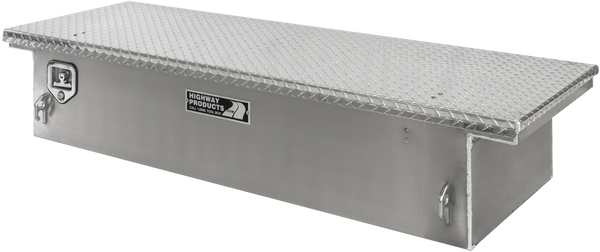 Highway Product 70 X 13.5 X 20 Low Profile Tool Box with Smooth Aluminum Base, Diamond Plate Lid - 3312-001