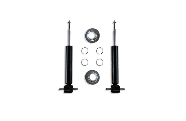 MaxTrac Jambes de force d'abaissement, avant, réglables 0-3 po, noir, paire — pour certains véhicules Chevrolet et GMC (371303)