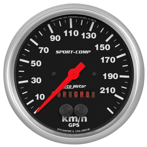 AutoMeter Gauge, Speedometer, 5", 225KM/H, GPS, Sport-Comp