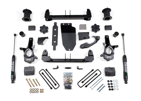Zone Offroad 6.5" Lift Kit — Aluminum, Stamped Steel, Strut Spacer, Nitro Series — 2014-2018 Chevy Silverado 1500 / GMC Sierra 1500, 4WD (ZONC26N)