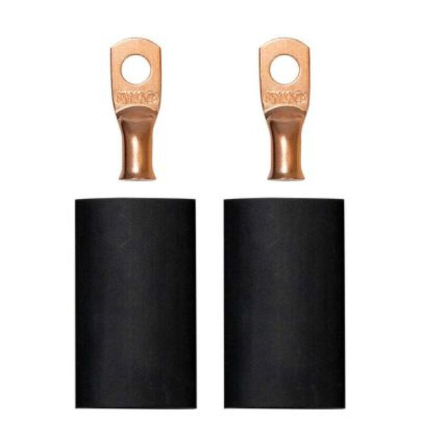 Moroso Ensemble de cosses de câble de batterie à sertir/souder pour fil calibre 8, goujon de 1/4 po de diam. (paquet de 2)