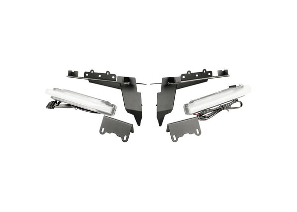 Rugged Ridge Chop Brackets With DRL Set Front - 1819 JL Rubico