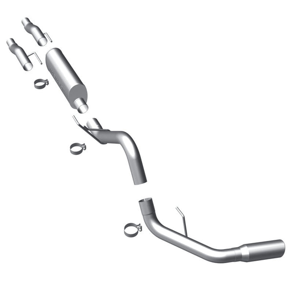 MagnaFlow Échappement Catback en inox à sortie latérale arrière simple avec embouts en inox de 4 po 11 Ford F-150 3.7L/5.0L/6.2L