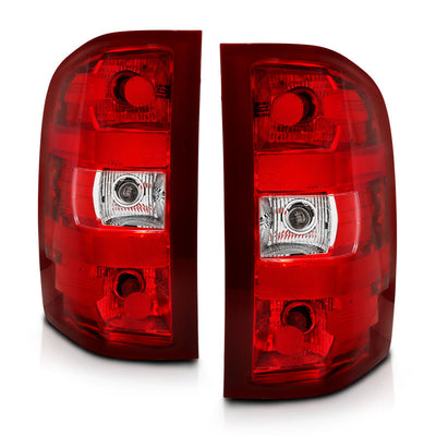 ANZO Feu arrière à lentille rouge/transparente 2007-2013 Chevy Silverado (remplacement d'origine)