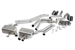 APR Catback Exhaust System — Dual 3" (72mm), Diamond Black Oval Tips — 2021-2025 Audi RS6/RS7 (C8) (CBK0050)