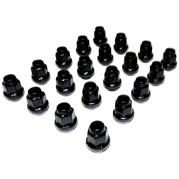 Crown Automotive Lug Nut Kit — Black