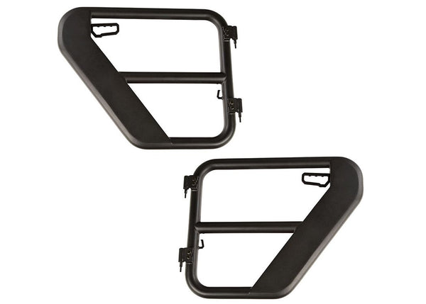 Rugged Ridge Tube Doors Rear Textured Black - 1819 Jeep Wrangler/Gladiator