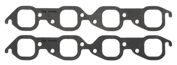 SCE Gaskets BBC Lrge Square Graph-Form 1/8 Thk Exh Gaskets