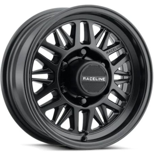 Raceline 451B Ryno TR Trailer 13x4.5in / 5X4.5 BP / 0mm Offset / 3.19mm Bore - Satin Black
