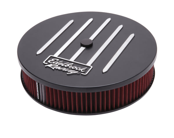 Edelbrock Racing Series Black 14" Round Air Cleaner - 3" Pro-Flo Element (Deep Flange)
