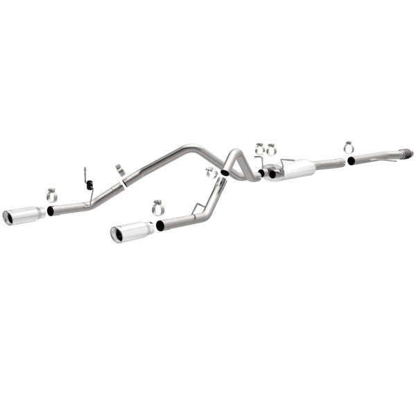 Magnaflow Échappement performance Cat Back en inox à double sortie arrière séparée 14 Chevy Silverado V8 5.3L cabine CC/EC