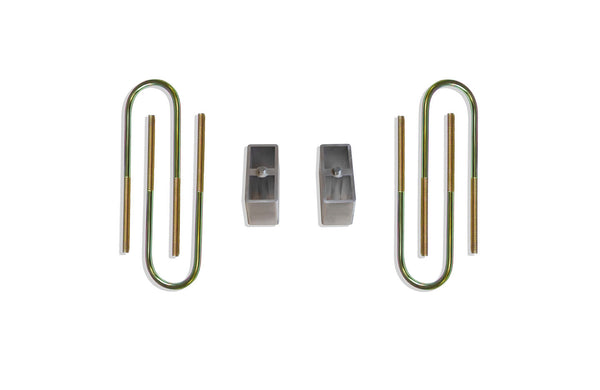 Maxtrac Suspension 1982-1997 Blazer/Jimmy/1982-2003 S10/1991-2003 Sonoma 2WD Rear Aluminum 3" Lowering Blocks with Ubolts (Pair)