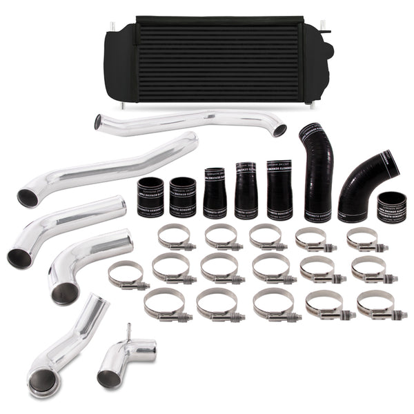Mishimoto Ensemble de refroidisseur intermédiaire performance 2017+ Ford F150 3.5L EcoBoost - refroidisseur noir, tuyaux polis