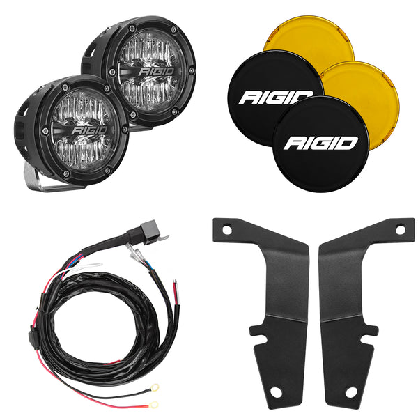 Rigid Industries 2010-2020 Toyota 4Runner A-Pillar Light Kit, Includes 4In 360-Series Drive