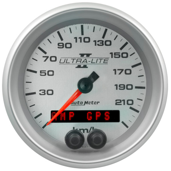 AutoMeter 3-3/8" Speedo, 225 km/h, GPS, Ultra-Lite II