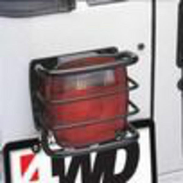 Smittybilt Euro Tail Light Guard Pair - Black (76-06 CJ/Wrangler)