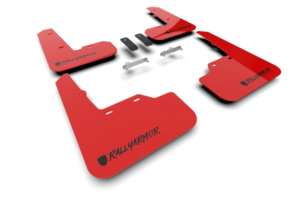 Rally Armor Garde-boue UR avec logo police Altered noir 22-26 Subaru WRX - rouge