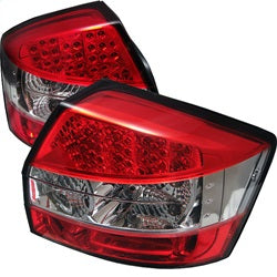 Spyder Red Clear LED Tail Lights (Does Not Fit Convertible or Wagon Models) | 2002-2005 Audi A4