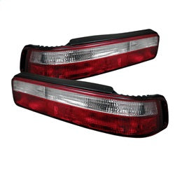 Spyder Euro Style Tail Lights - Red Clear — 1990-1993 Acura Integra (5000187)
