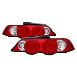 Spyder LED Tail Lights - Red Clear — 2002-2004 Acura RSX (5000385)