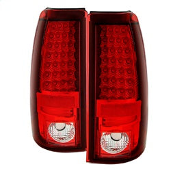 Spyder LED Tail Lights - Red Clear — for select Chevrolet vehicles (5001740)