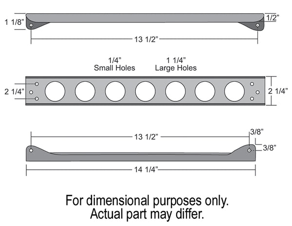 Derale Single Stacked Plate Brushed Aluminum Brackets With Mounting Hardware
