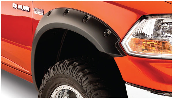 Bushwacker Fender Flare Pocket Style 2pc Front - Black (BW50037-02)