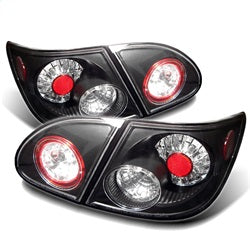Spyder LED Tail Lights - Black — 2003-2008 Toyota Corolla (5007360)
