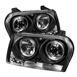 Spyder Projector Headlights - LED Halo - Black — 2009-2010 Chrysler 300 (5008008)