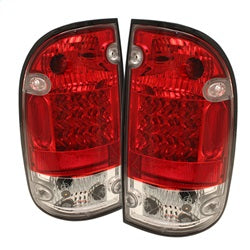 Spyder LED Tail Lights - Red Clear — 1995-2000 Toyota Tacoma (5008022)