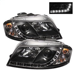 Spyder Projector Headlights - DRL - Black — for select Audi vehicles (5008510)
