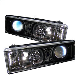 Spyder Projector Headlights - Black — for select Chevrolet and GMC vehicles (5009289)