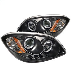 Spyder Projector Headlights - LED Halo - Black — for select Chevrolet and Pontiac vehicles (5009326)