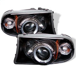 Spyder Phares à projecteur halo à DEL — noir — pour certains véhicules Dodge (5009784)