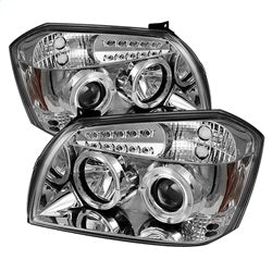 Spyder Phares à projecteur halo à DEL — chrome — 2005-2007 Dodge Magnum (5009883)