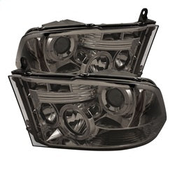 Spyder Phares à projecteur halo à DEL — fumé — pour certains camions Dodge et Ram (5010056)