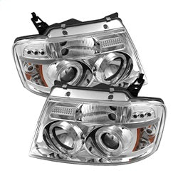 Spyder Projector Headlights - Version 2 - LED Halo - Chrome