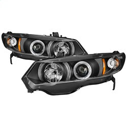 Spyder Phares à projecteur halo à DEL — noir — 2006-2008 Honda Civic (5010780)