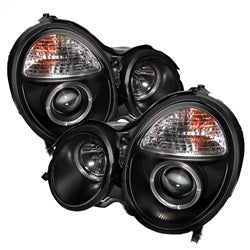 Spyder Phares à projecteur halo à DEL — noir — pour certains véhicules Mercedes-Benz (5011299)