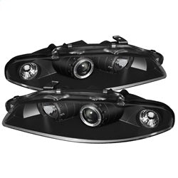 Spyder Phares à projecteur halo à DEL — noir — 1997-1999 Mitsubishi Eclipse (5011473)
