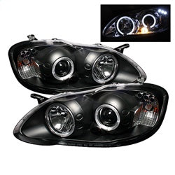 Spyder Phares à projecteur halo à DEL — noir — 2003-2008 Toyota Corolla (5011787)