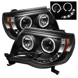 Spyder Projector Headlights - LED Halo - Black — 2005-2011 Toyota Tacoma (5011916)