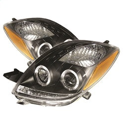 Spyder Projector Headlights - LED Halo - Black — 2006-2008 Toyota Yaris (5012050)