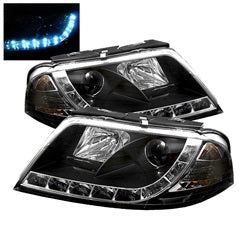 Spyder Phares à projecteur feux de jour — noir — 2001-2005 Volkswagen Passat (5012302)