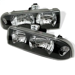 Spyder Crystal Headlights - Black — for select Chevrolet vehicles (5012425)