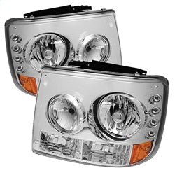 Spyder 1PC Crystal Headlights w/ Bumper Lights - Chrome